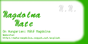 magdolna mate business card