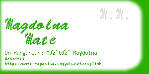 magdolna mate business card